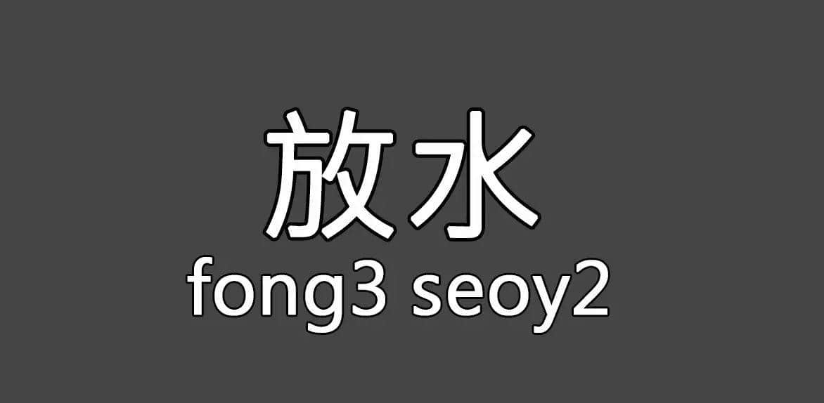 每個(gè)人都有自己嘅“屙尿”專屬語，你系放水定揸水？