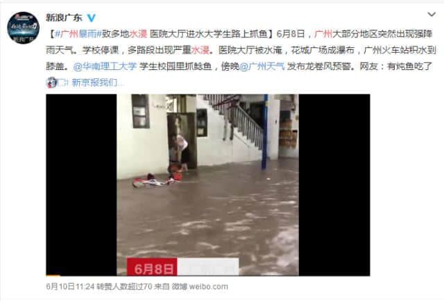 落湯雞一樣嘅廣州人，仲比唔上一條魚(yú)
