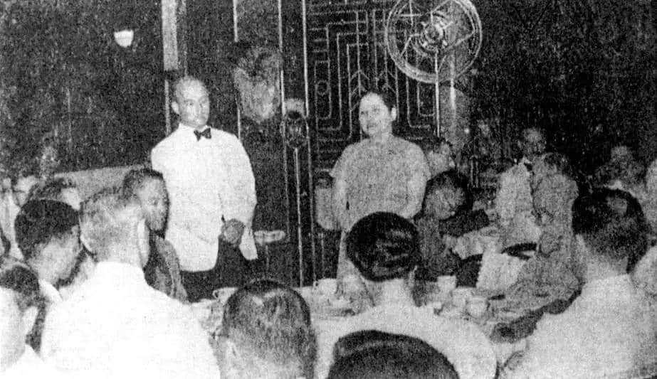 宋慶齡在“一碗飯運(yùn)動”開幕式上講話