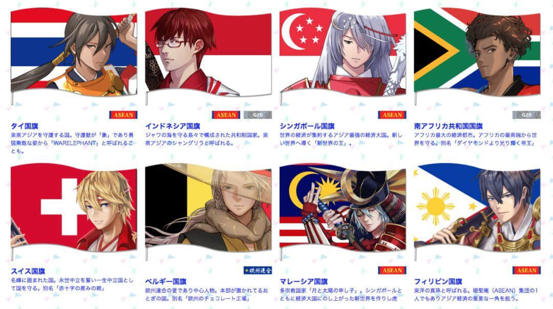 2020東京奧運(yùn)會，日本奧組委為各個(gè)國家制作了不同的動漫形象