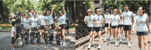 跑者們?cè)谏趁媛?，領(lǐng)略別樣的廣州風(fēng)情